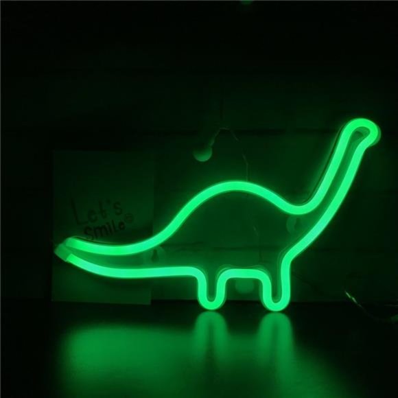 Cute Dinosaur Night Light for Kids Gift's LED Dinosaur Neon Signs Dino Lamp - Picture 5 of 6